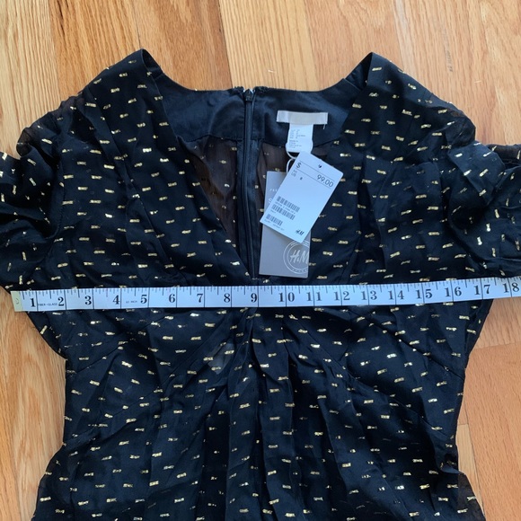 🆕 Silk Chiffon Black Maxi Dress by H&M Size 8 - Picture 5 of 8